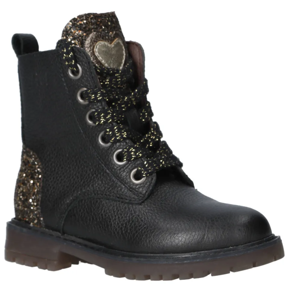 Clic! leren veterboots zwart, foto 3