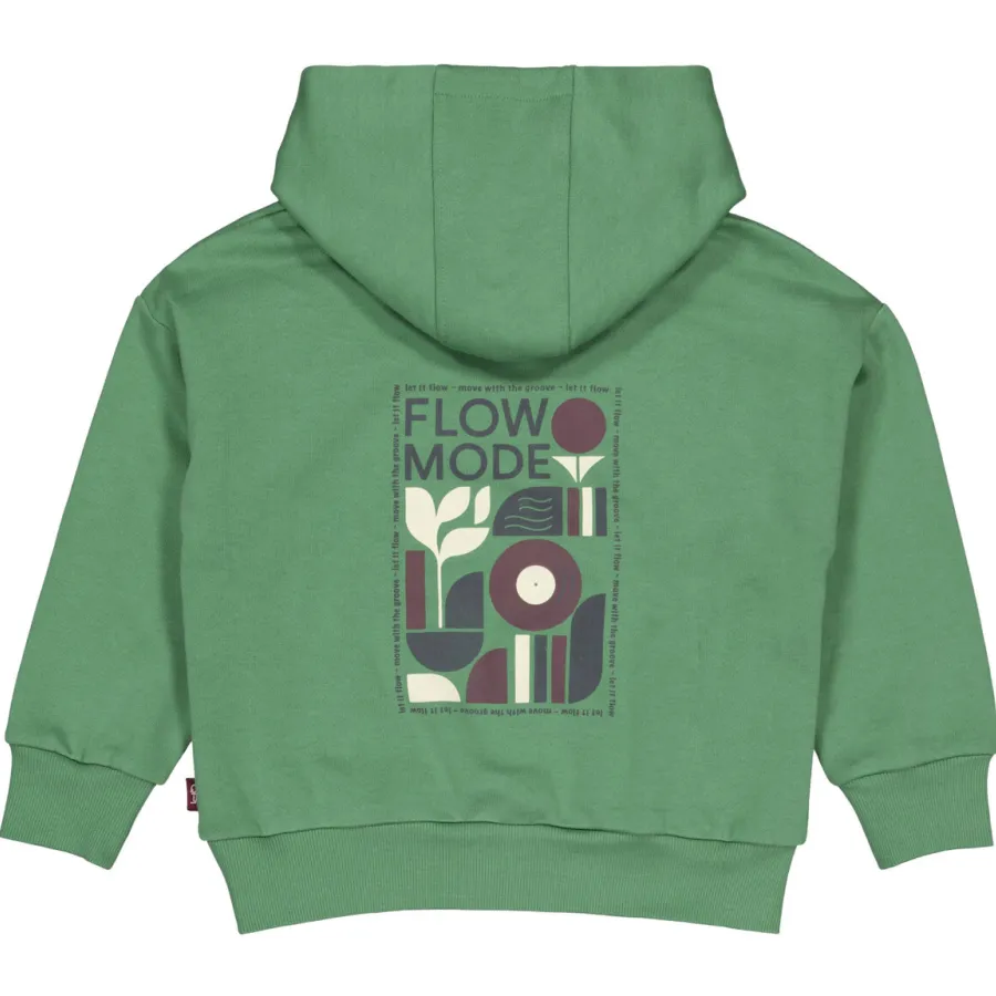 QPI hoodie met backprint - groen, foto 3