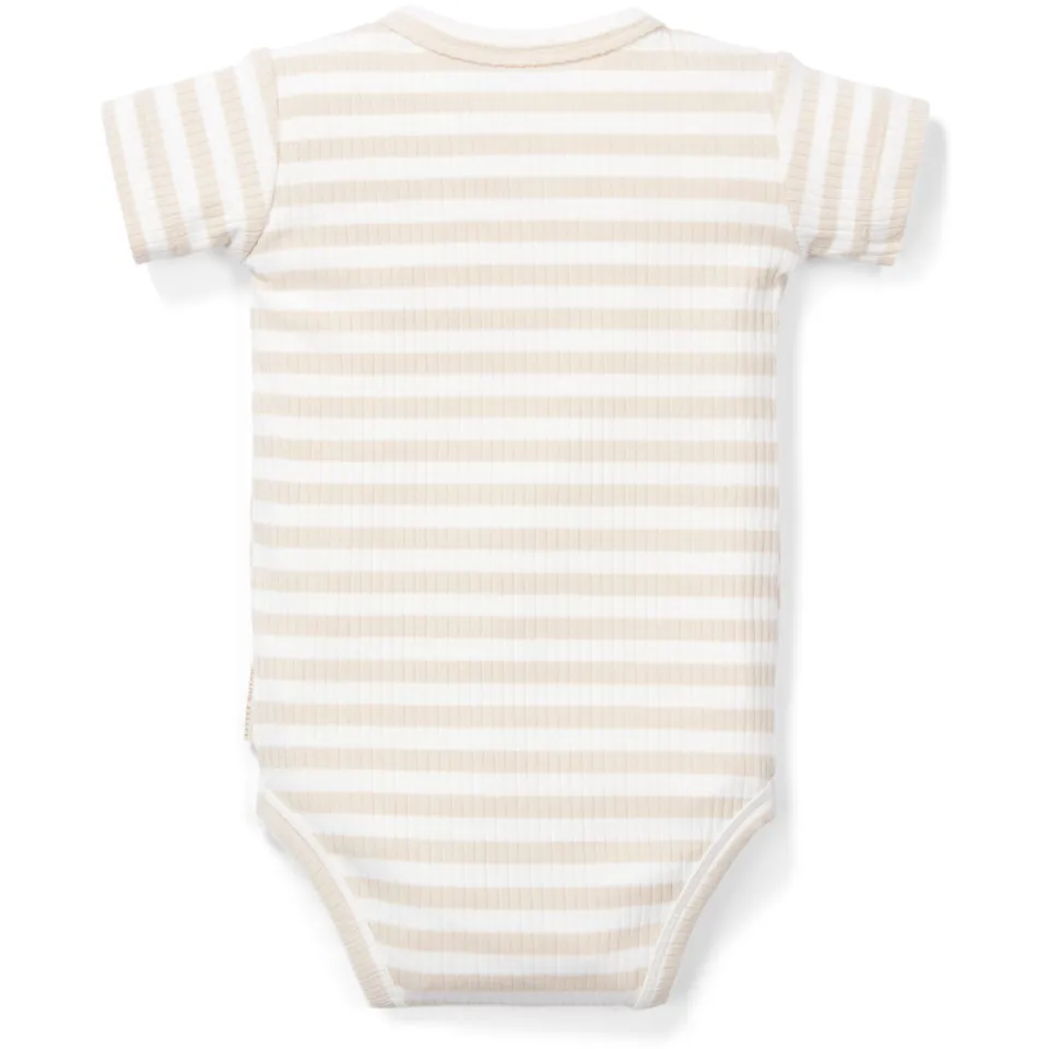 Little Dutch romper met streep print ecru/wit, foto 2