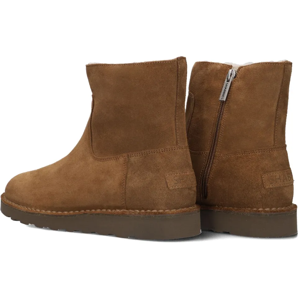 Shabbies Amsterdam Palissa Mia Zip suède enkellaars olijfgroen, foto 5