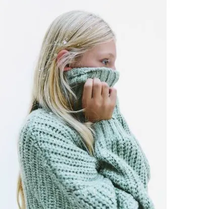 Mango Kids gebreide trui met wol - turquoise, foto 3