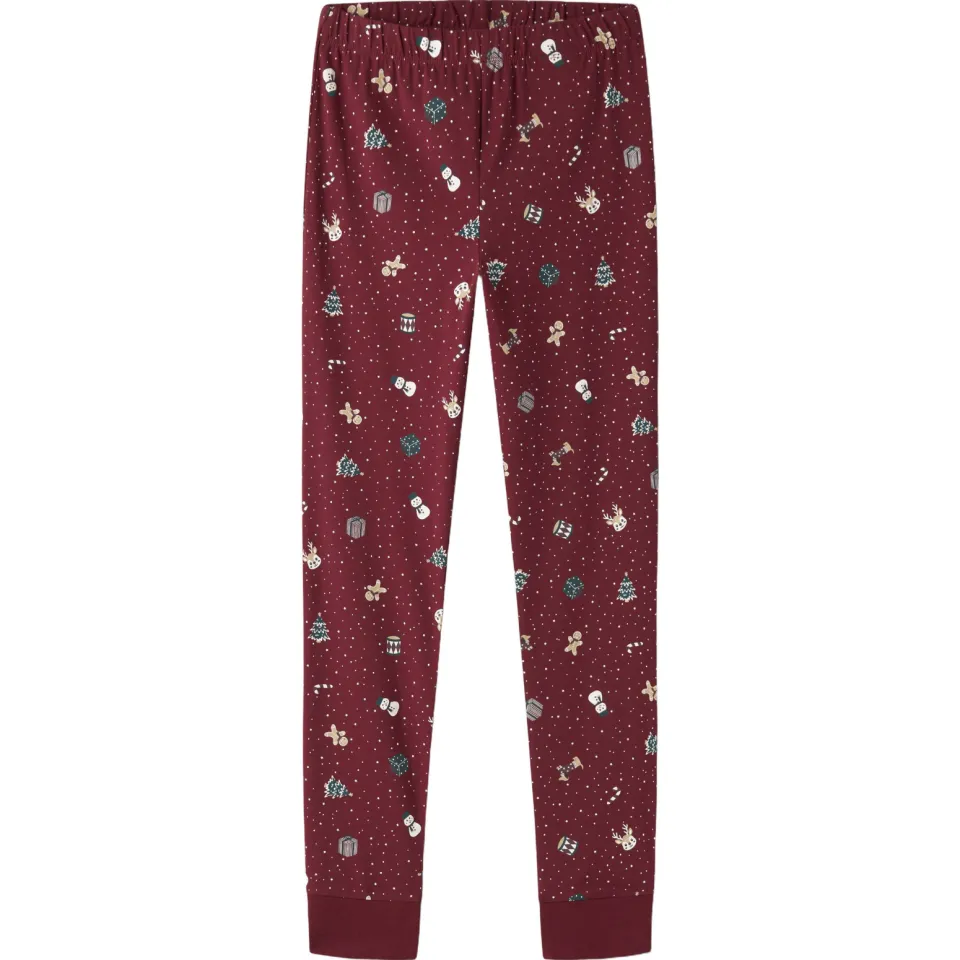 NAME IT kerst pyjama met print donkerrood, foto 3