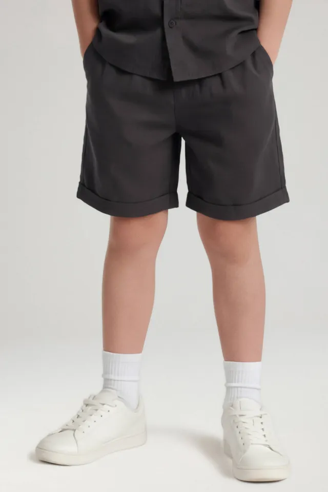 NAME IT korte broek donkergrijs donkerblauw, foto 4