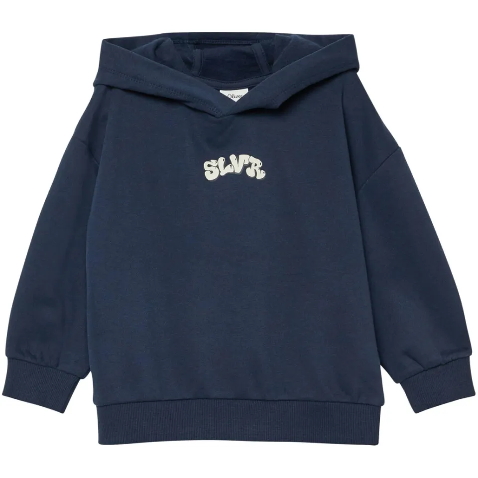 S.Oliver hoodie met backprint donkerblauw marine, foto 2