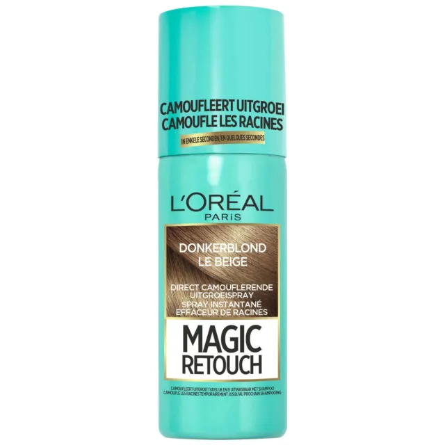 L'oréal Magic Retouch uitgroeispray Donkerblond Le Beige Mahonie Middenbruin