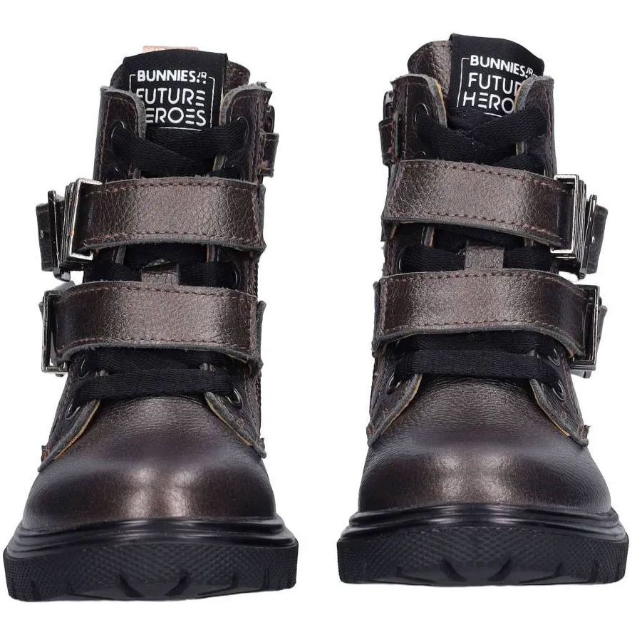 BunniesJR suède enkelboots met profielzool - zilver, foto 5