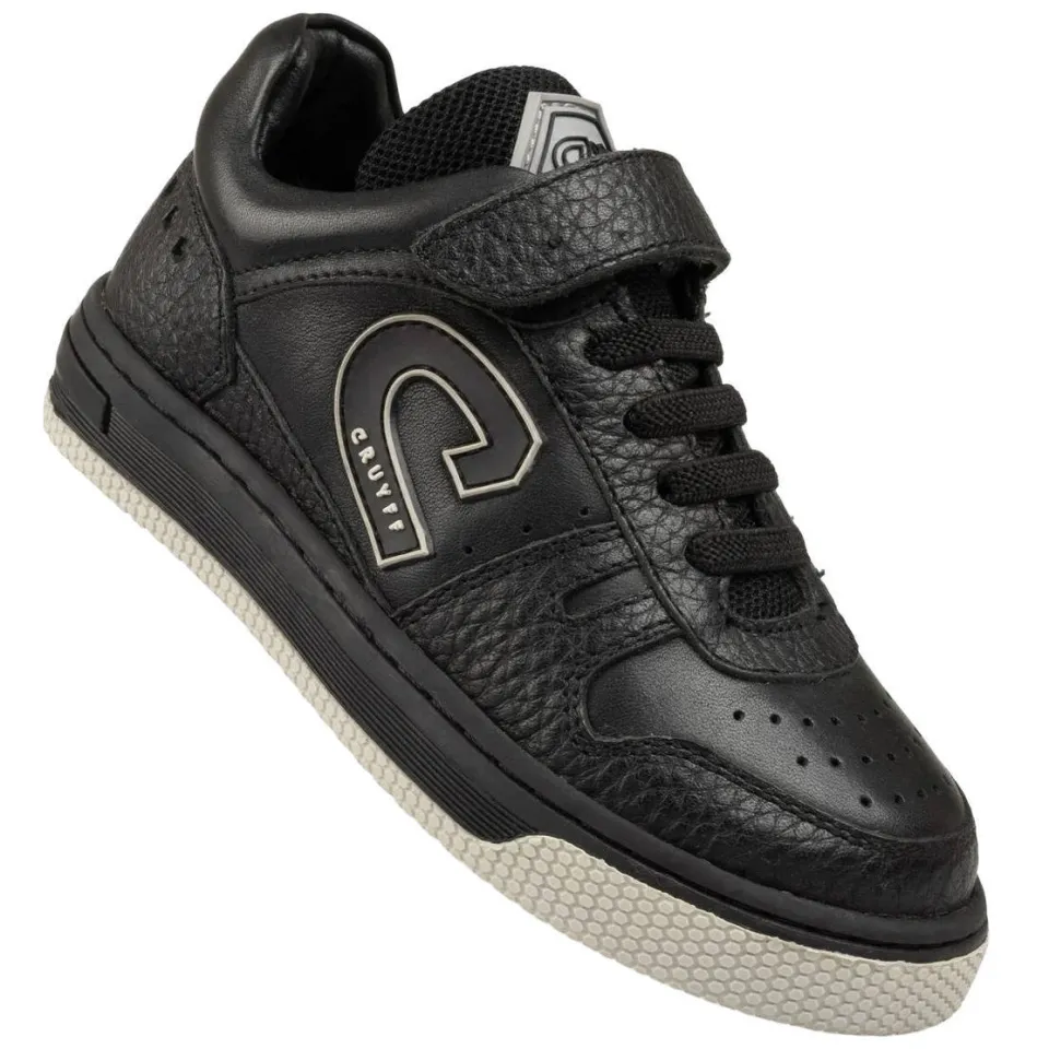 Cruyff leren sneakers - zwart/grijs, foto 4