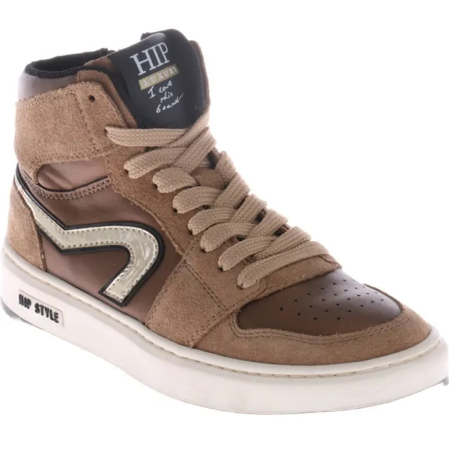 Hip H1765 leren sneaker brons, foto 2