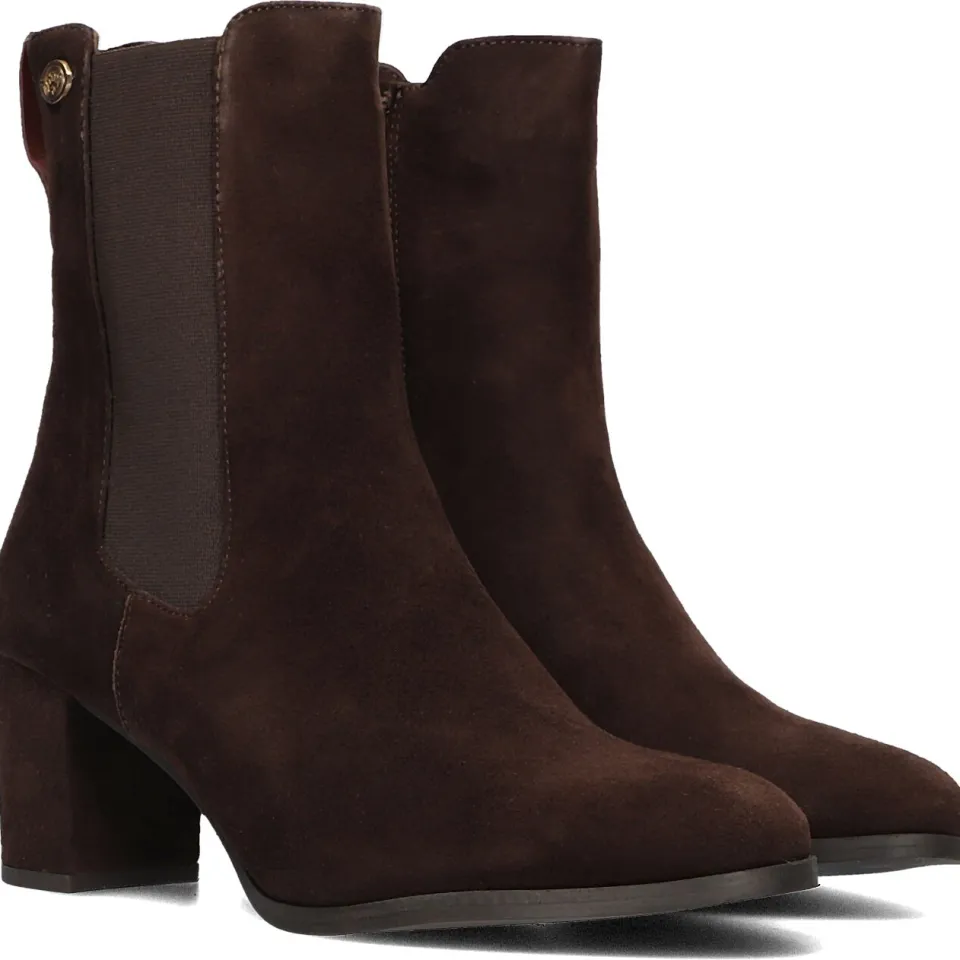 Fred de la Bretoniere Chelsea leren chelsea boots met hak - donkerbruin, foto 3