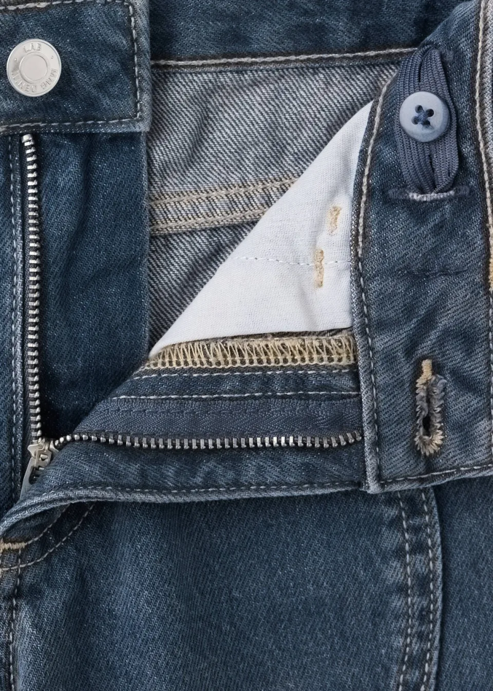 Mango Kids wide leg jeans - changeant blauw, foto 7