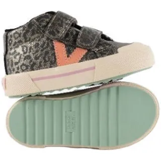 Victoria leren sneakers met panterprint - grijs, foto 4