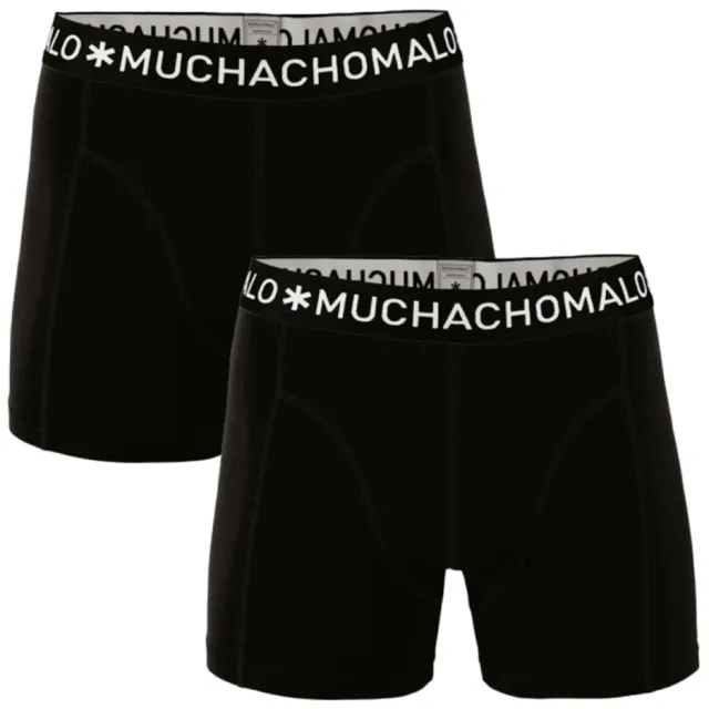 Muchachomalo Jongens 2 pack Boxershorts Effen Zwart