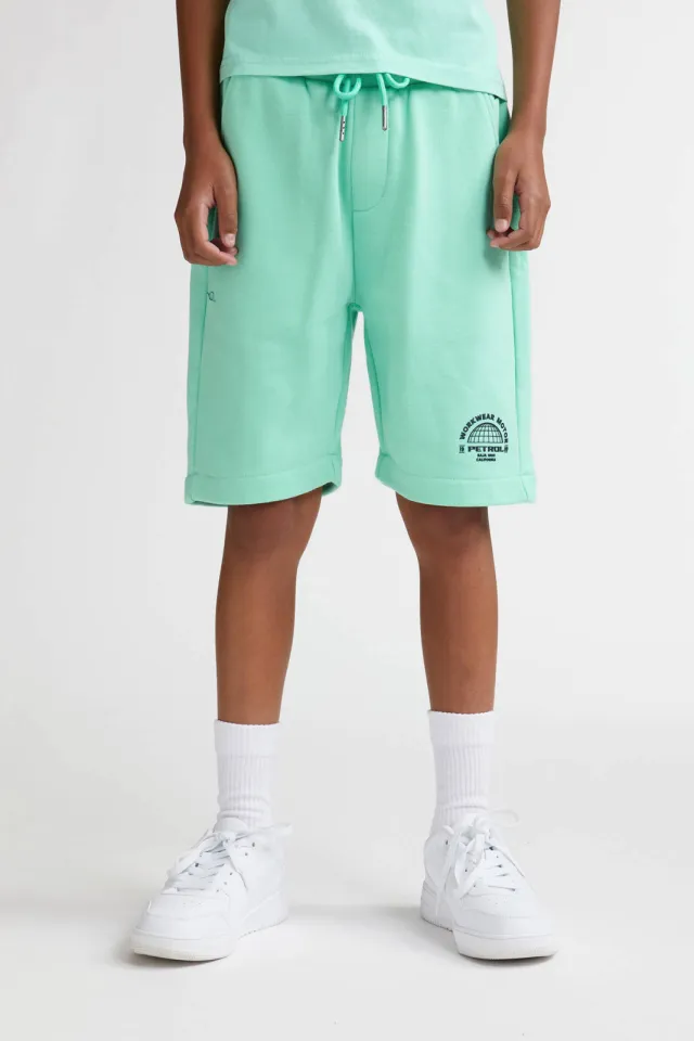 Petrol Industries sweatshort mintgroen, foto 4