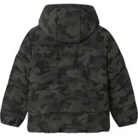 NAME IT gewatteerde winterjas camouflage zwart, foto 3