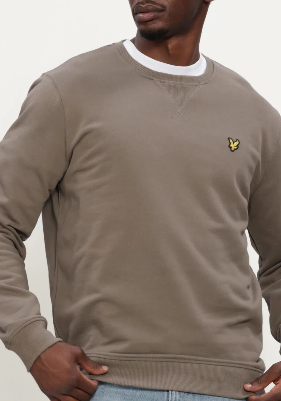 Lyle & Scott Heren Truien & Vesten Crew Neck Sweatshirt - Bruin, foto 4