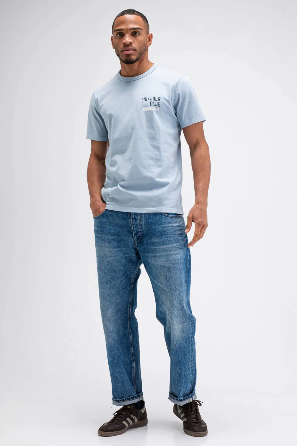 Butcher of Blue T-shirt met backprint - lichtblauw, foto 5
