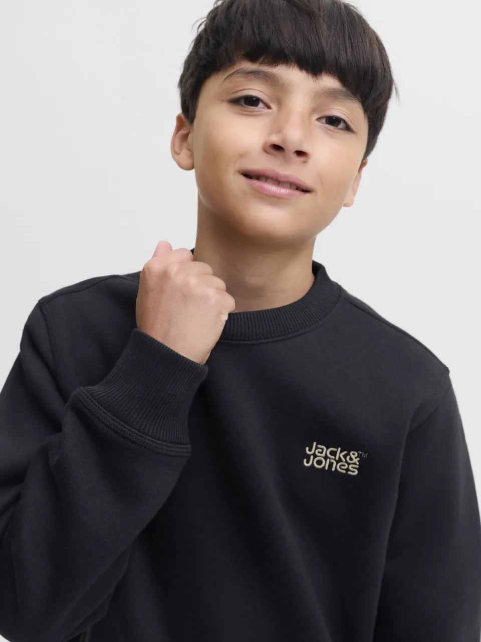 Jack & Jones JUNIOR sweater met borduursels - zwart, foto 4