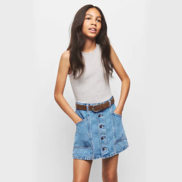 Mango korte spijkerrok mediumblauw Medium blue denim
