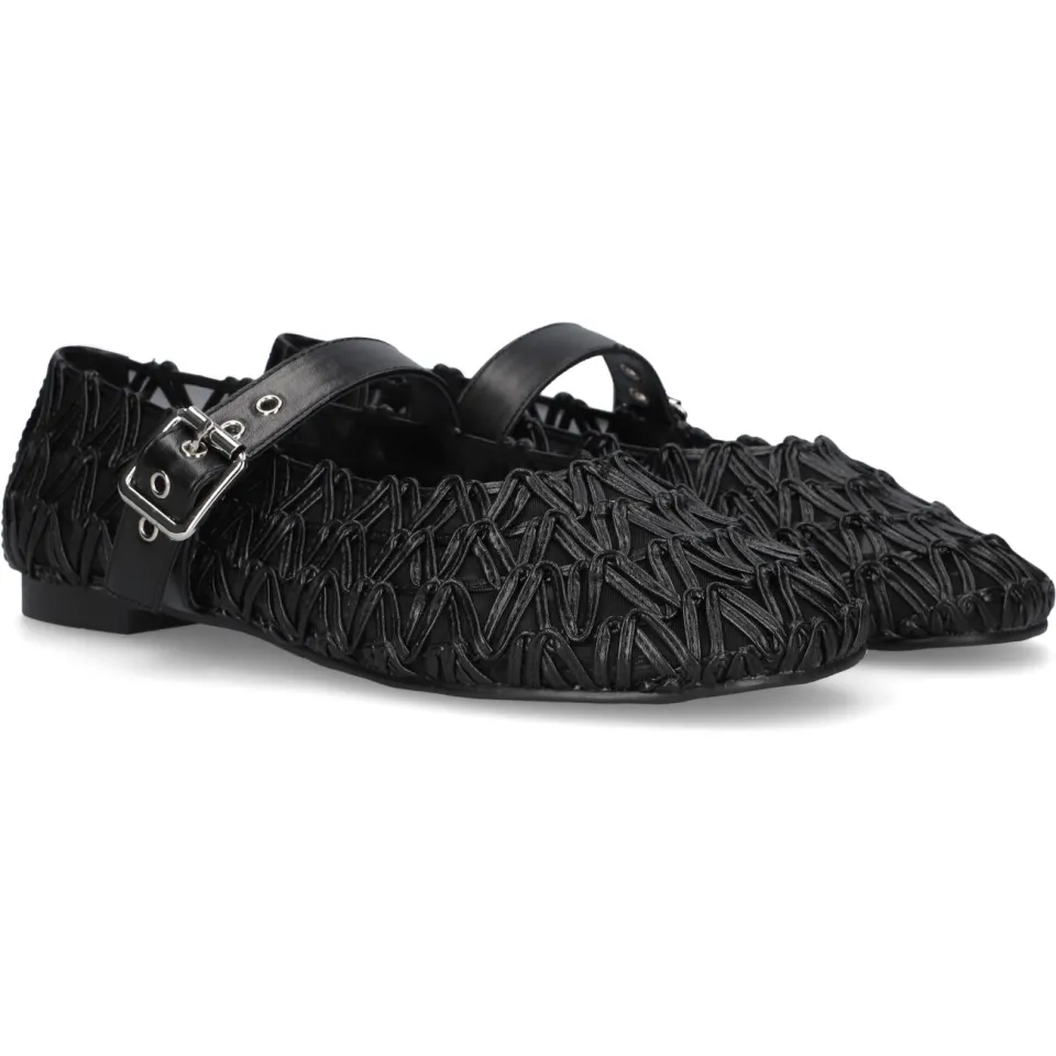 Notre-V Ballerina's Popper Zwart, foto 3