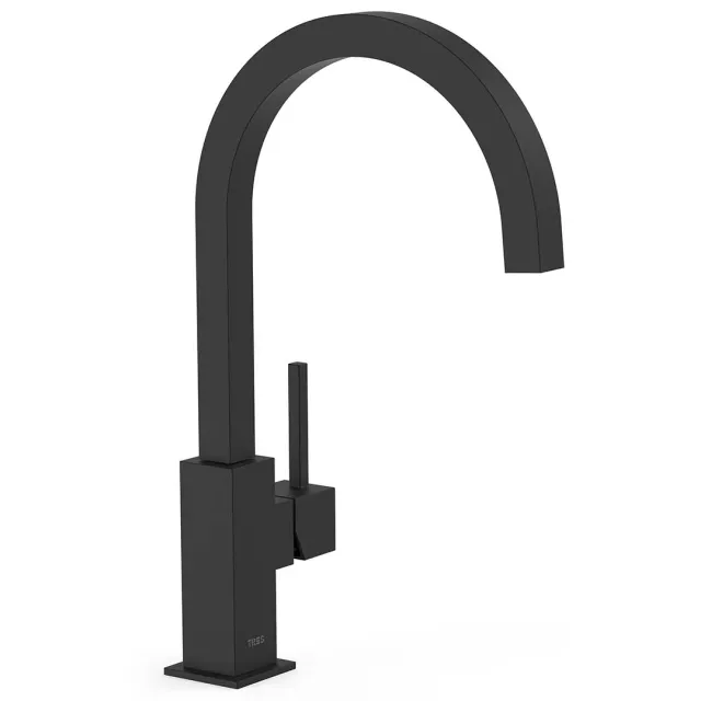 Tres Keukenkraan Tres Cocina Gebogen Uitloop 20.5 cm Mat Zwart