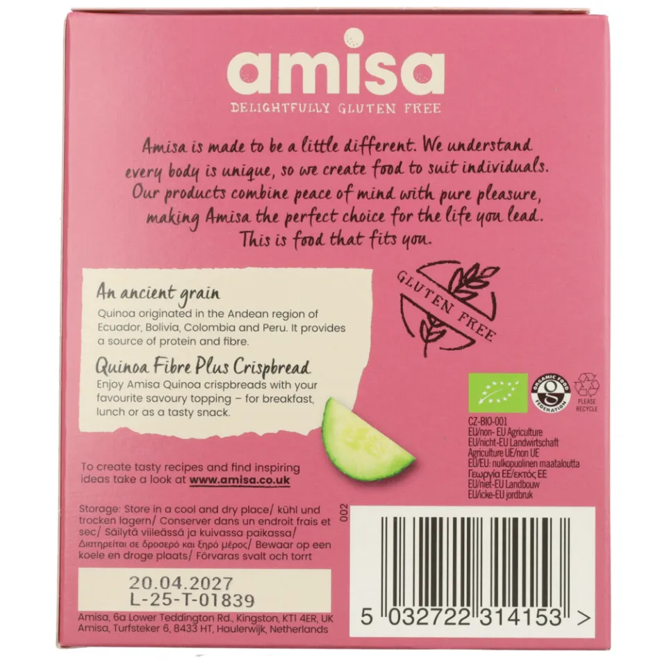 Amisa Quinoa Fibre Plus crispbread, foto 2