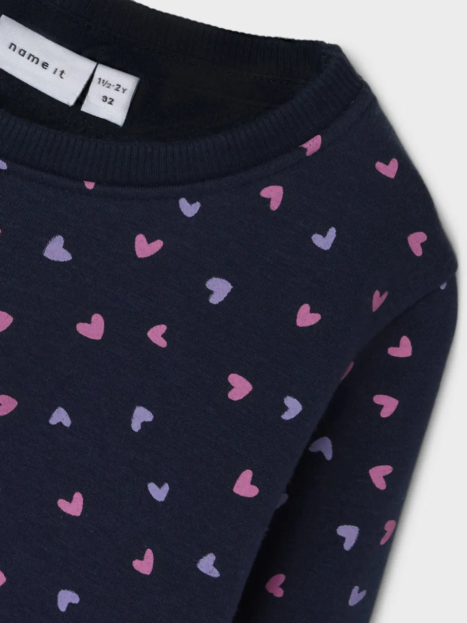 NAME IT MINI sweater met hartjes - donkerblauw, foto 4