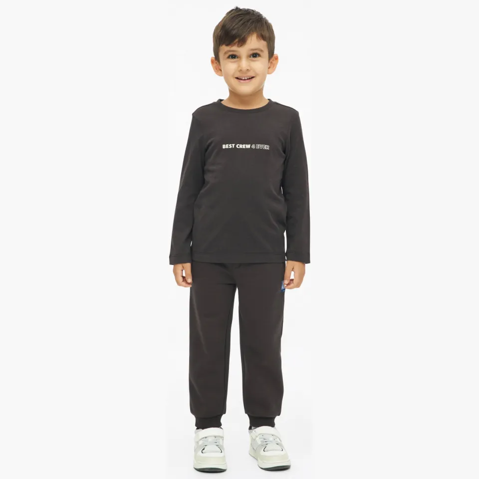 s.Oliver joggingbroek met patches bruin