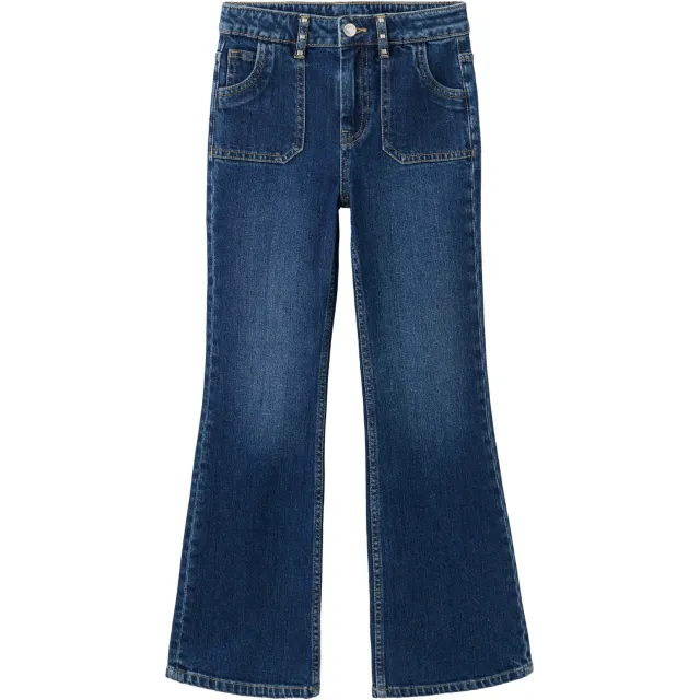 Mango Kids flared jeans met studs - donkerblauw