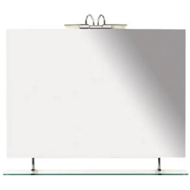Sapho Badkamerspiegel Sapho Wega 100x80 cm met Planchet Glas Aluminium