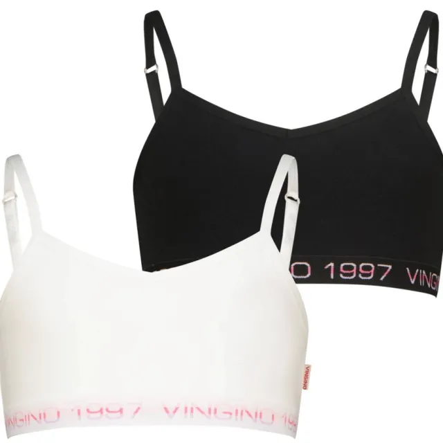 Vingino bh-top zwart/wit