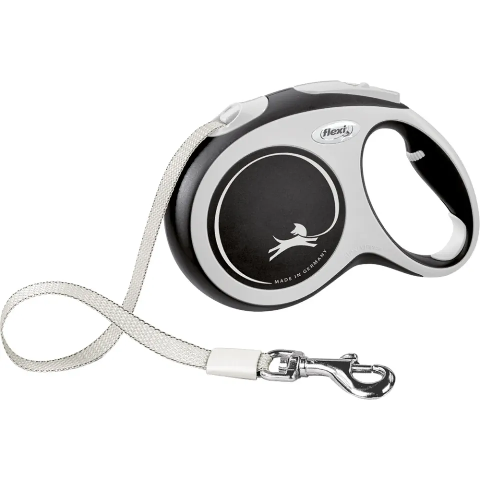 Flexi New Comfort Tape rollijn L 5 meter zwart