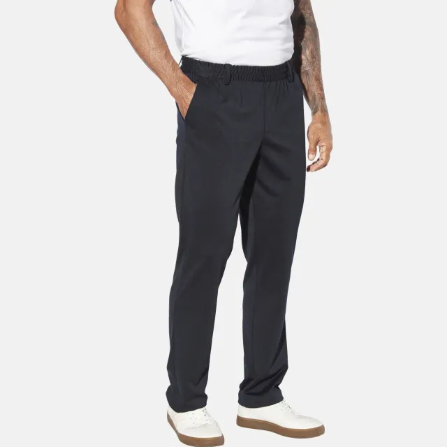 Jan Vanderstorm FJORDLUND loose casual broek Plus Donkerblauw