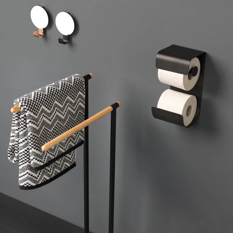 Sealskin Brix dubbele toiletrolhouder zwart, foto 6