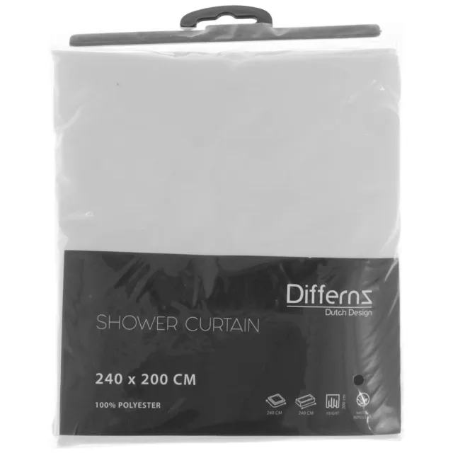 Differnz Color douchegordijn polyester 240x200 cm wit