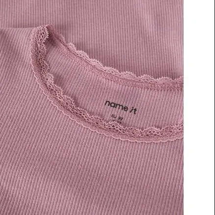NAME IT MINI ribgebreide longsleeve roze, foto 4