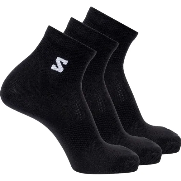 Salomon Everyday Lite Quarter 3-pack sokken zwart