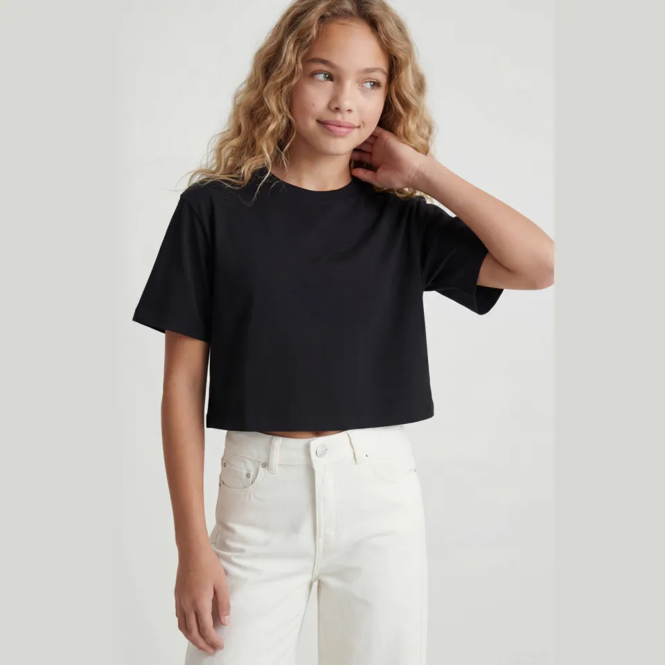 JJXX GIRL JXANDREA cropped t-shirt zwart, foto 3