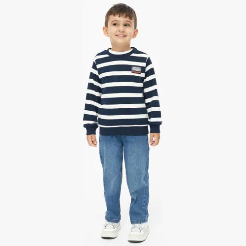 S.Oliver gestreepte sweater - marineblauw, foto 3