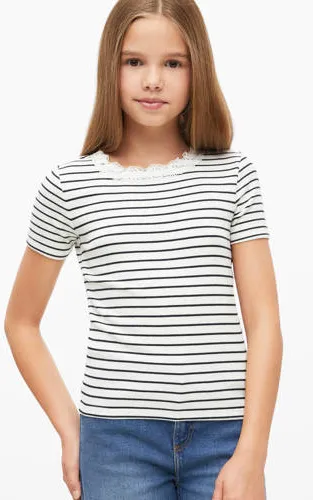 S.Oliver gestreept T-shirt ecru zwart, foto 2