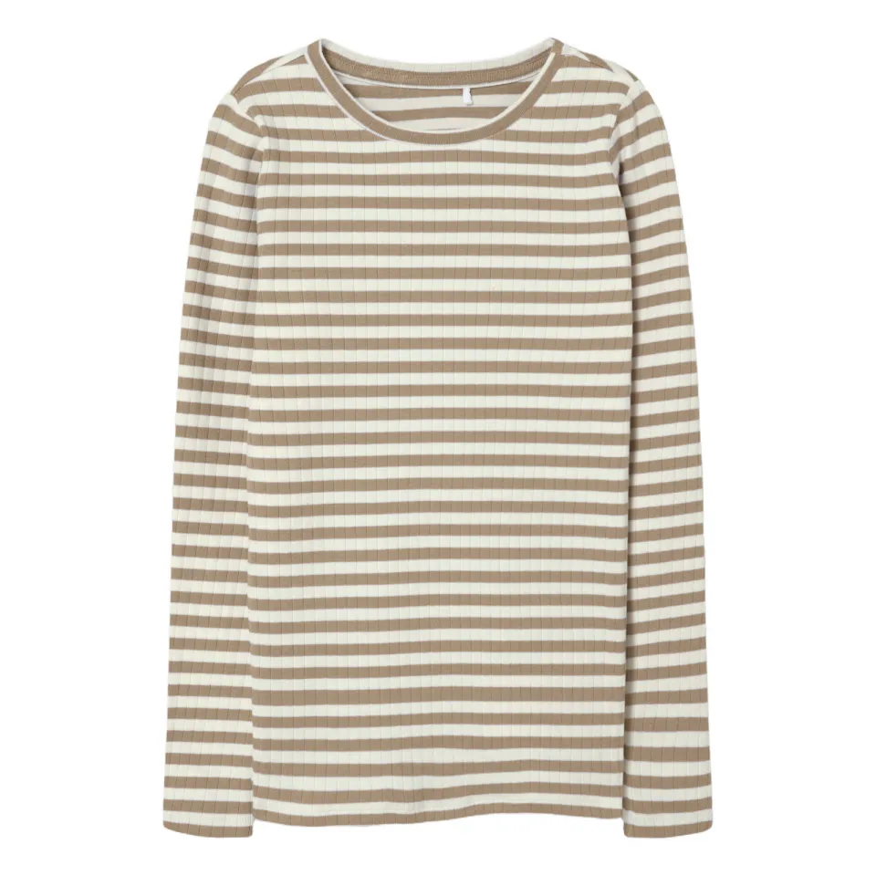 NAME IT KIDS NKFSURAJA gestreepte longsleeve beige, foto 2