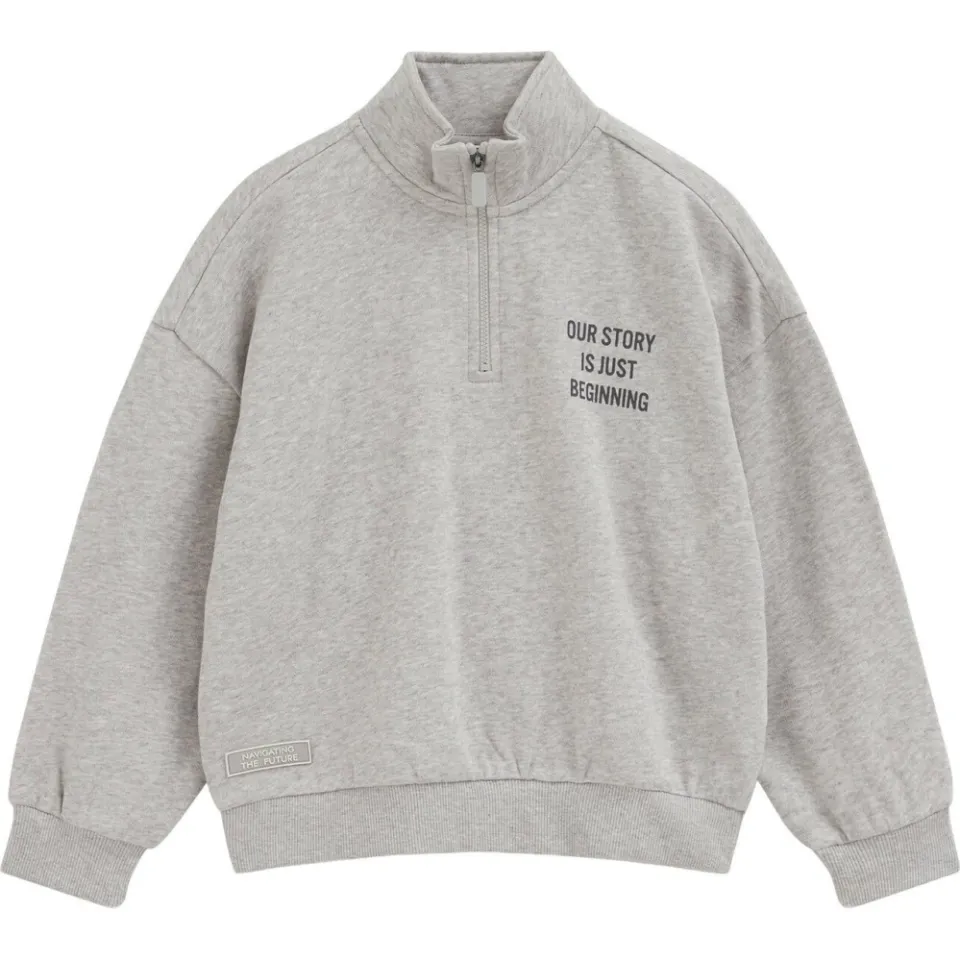 WE Fashion sweat schipperstrui met backprint - grijs, foto 2