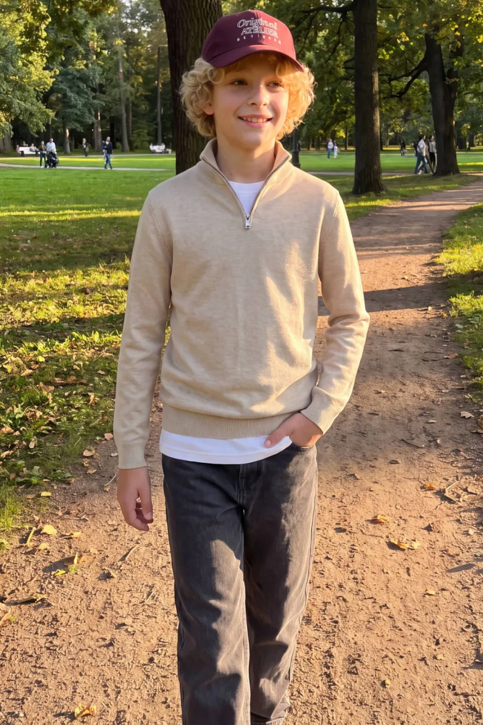 Jack & Jones JUNIOR trui ecru fijn gebreid, foto 6