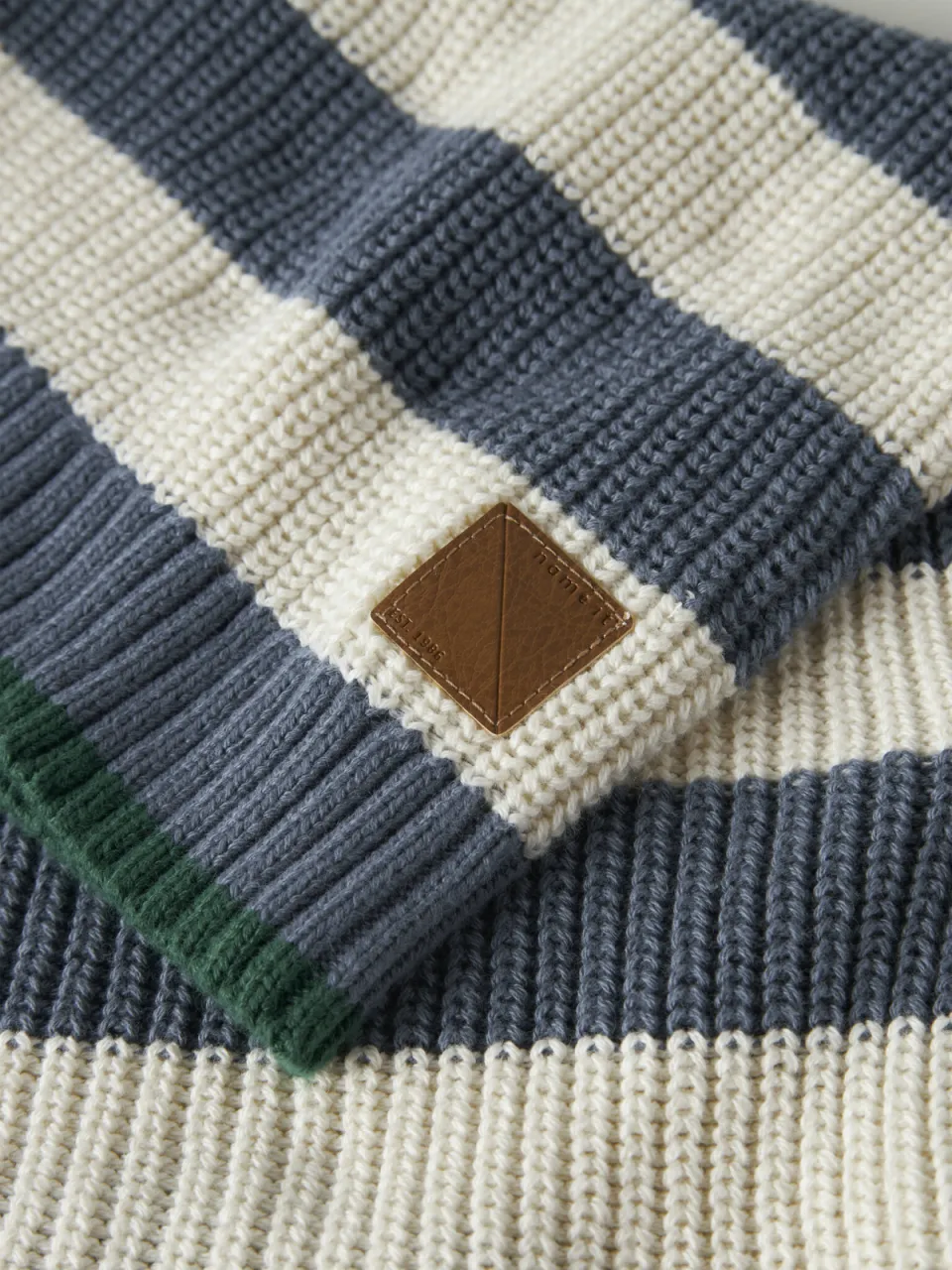 NAME IT MINI katoenen oversized gestreepte gebreide trui - blauw, foto 6