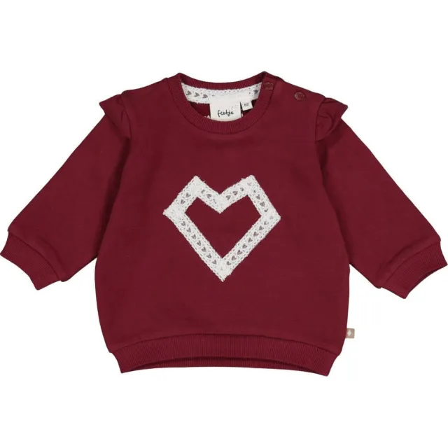 Feetje sweater My Little Love - bordeaux/wit, foto 2