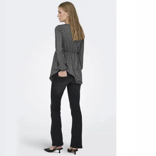Only MATERNITY high waist zwangerschaps flared jeans black denim, foto 5