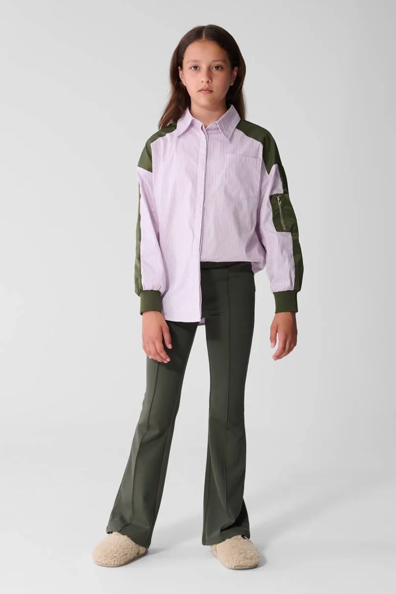 Shoeby flared legging donkergroen