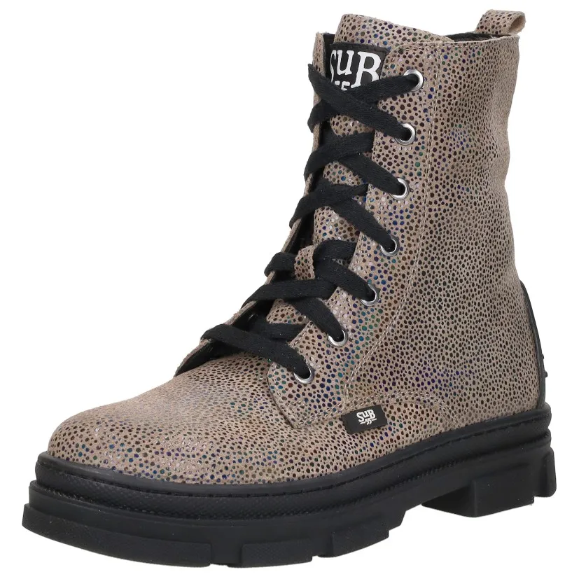 Sub55 hoge veterschoen beige, foto 3
