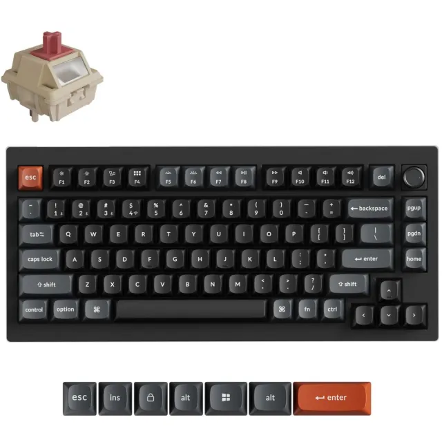 Keychron V1 Ultra 8K draadloos mechanisch toetsenbord zwart