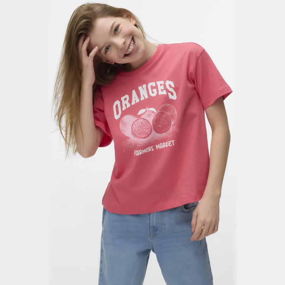 Vero Moda T-shirt koraalrood, foto 3