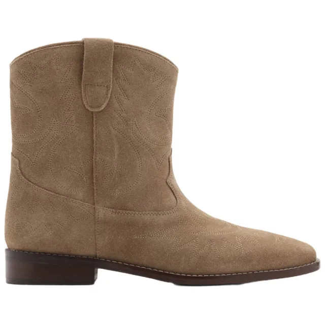 Mango TEEN suède western laarzen - lichtbruin